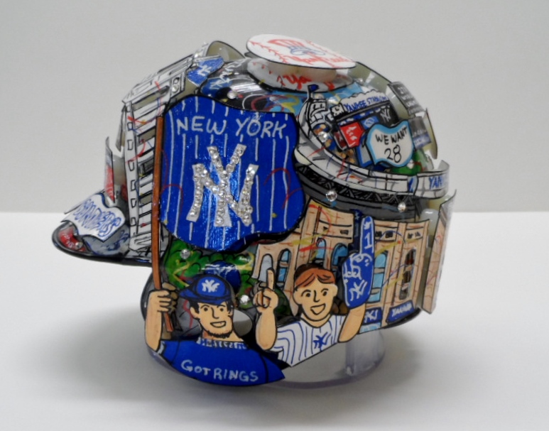 CHARLES FAZZINO - Yankees Mini Helmet with Case