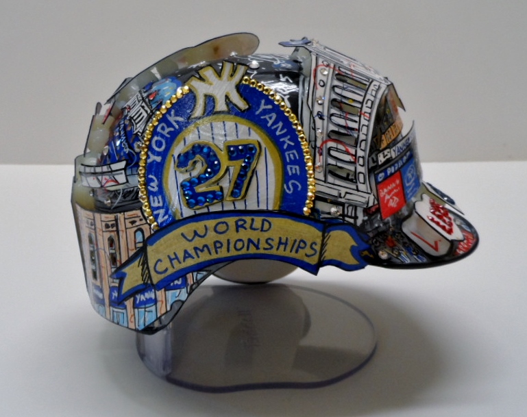 CHARLES FAZZINO - Yankees Mini Helmet with Case