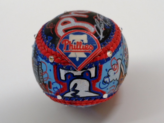 CHARLES FAZZINO - Phillies Baseball with Case
