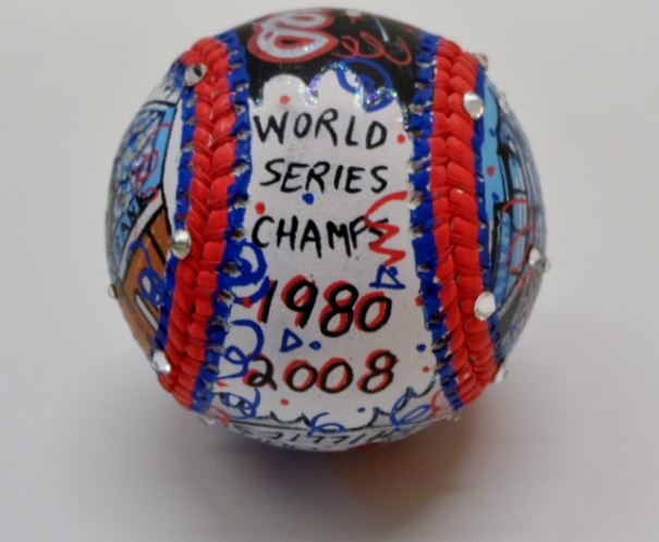 CHARLES FAZZINO - Phillies Baseball with Case