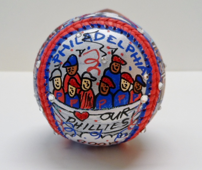 CHARLES FAZZINO - Phillies Baseball with Case