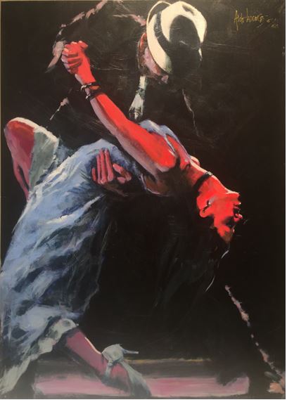 ALDO LUONGO - Tango Mio - Hand Finished Giclee on Canvas - 25 x 35 inches