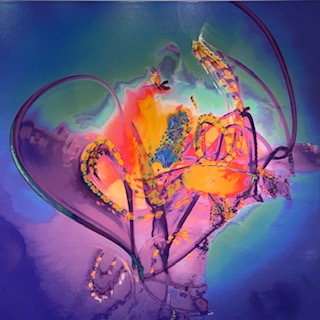 CHAD SMITH - Ghost Love - Mixed Media on Canvas - 48x48 inches