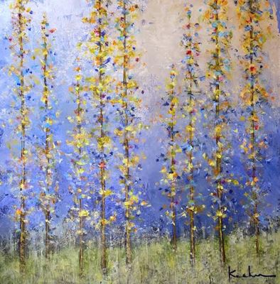 JEFF KOEHN - Luminous Trees - Oil on Canvas - 48x48 inches