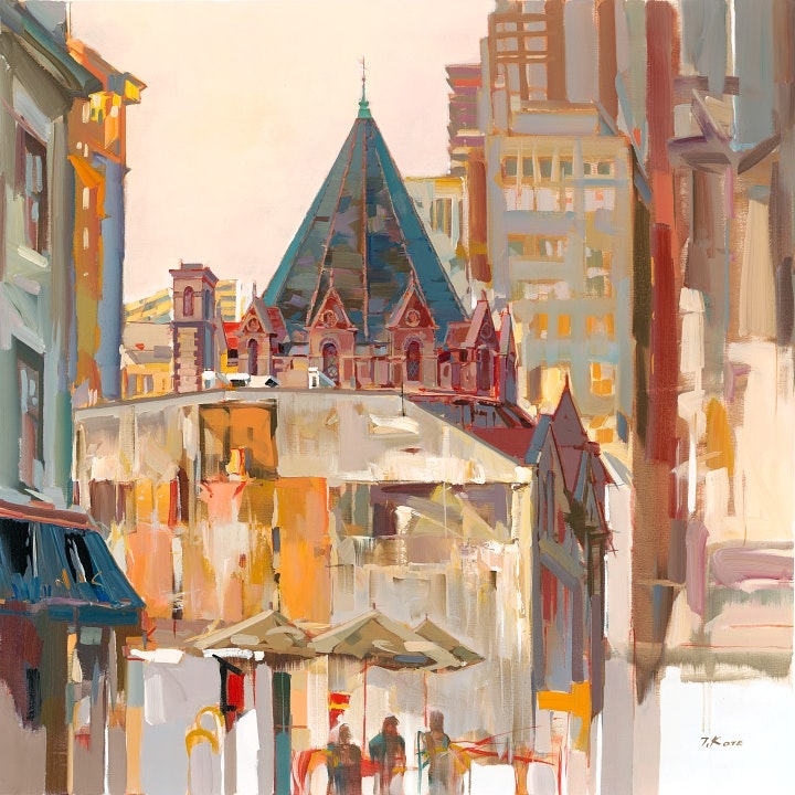 JOSEF KOTE - Closer - Acrylic on Canvas - 40x40 inches