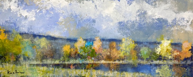 JEFF KOEHN - Dusty Blue - Oil on Canvas - 24x60 inches