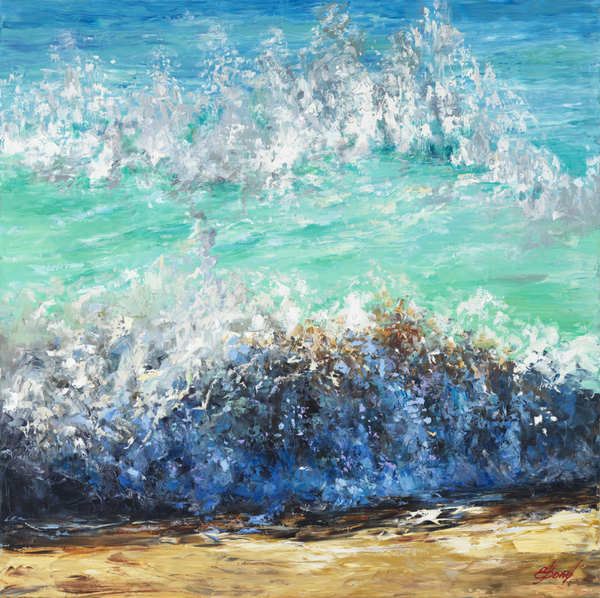 ELENA BOND - Ocean Calling - Oil on Canvas - 48x48 inches