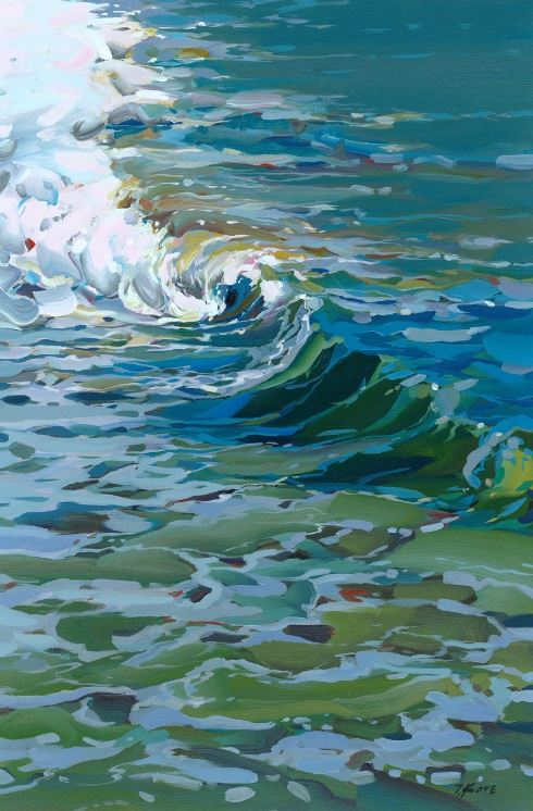 JOSEF KOTE - Rolling Ocean Waves - Acrylic on Canvas - 24x36 inches