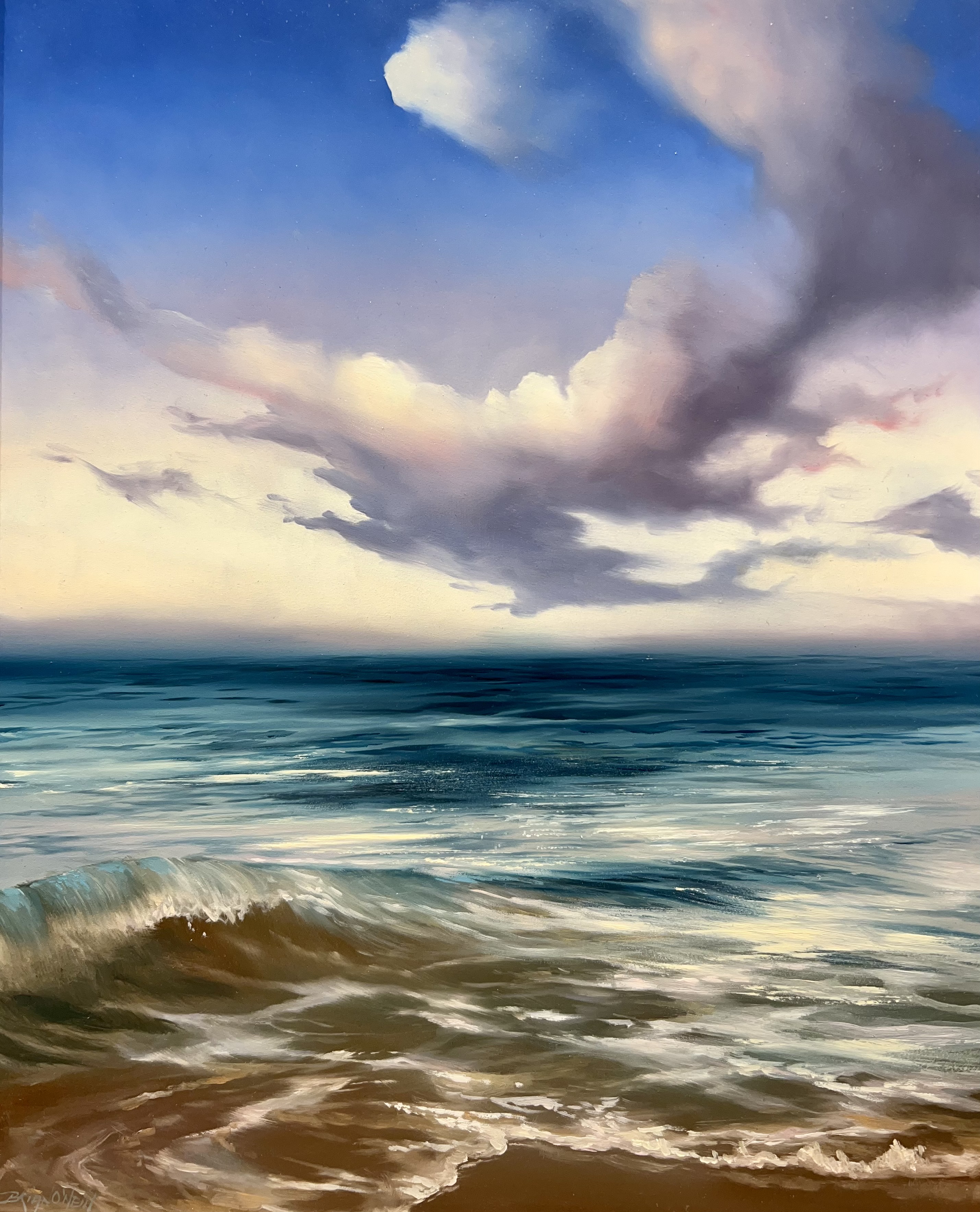 BRIAN O'NEILL - Dancing Clouds - Oil on Panel - 16x12 inches