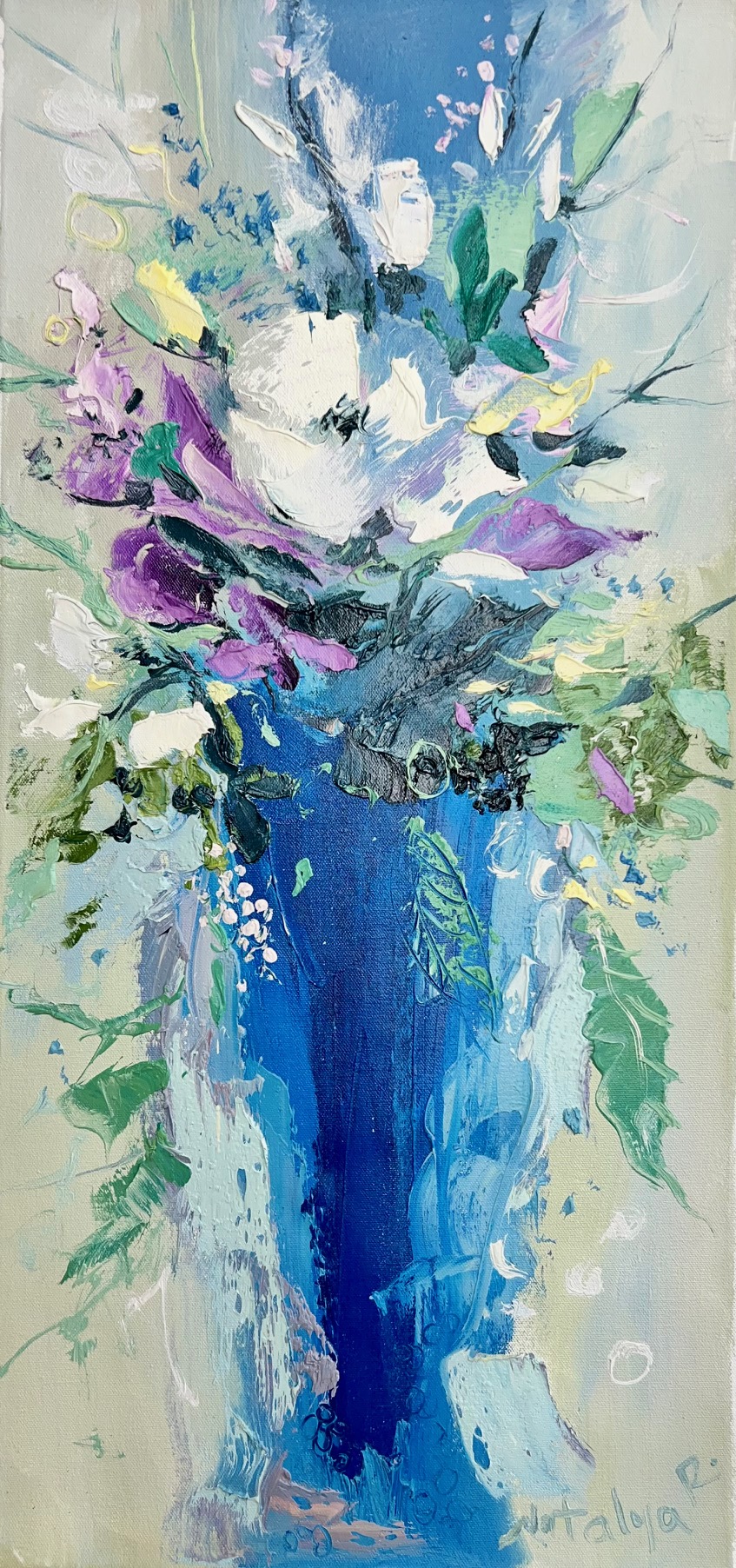 NATALYA ROMANOVSKY - Bright Star - Oil on Canvas - 30 x 14 inches