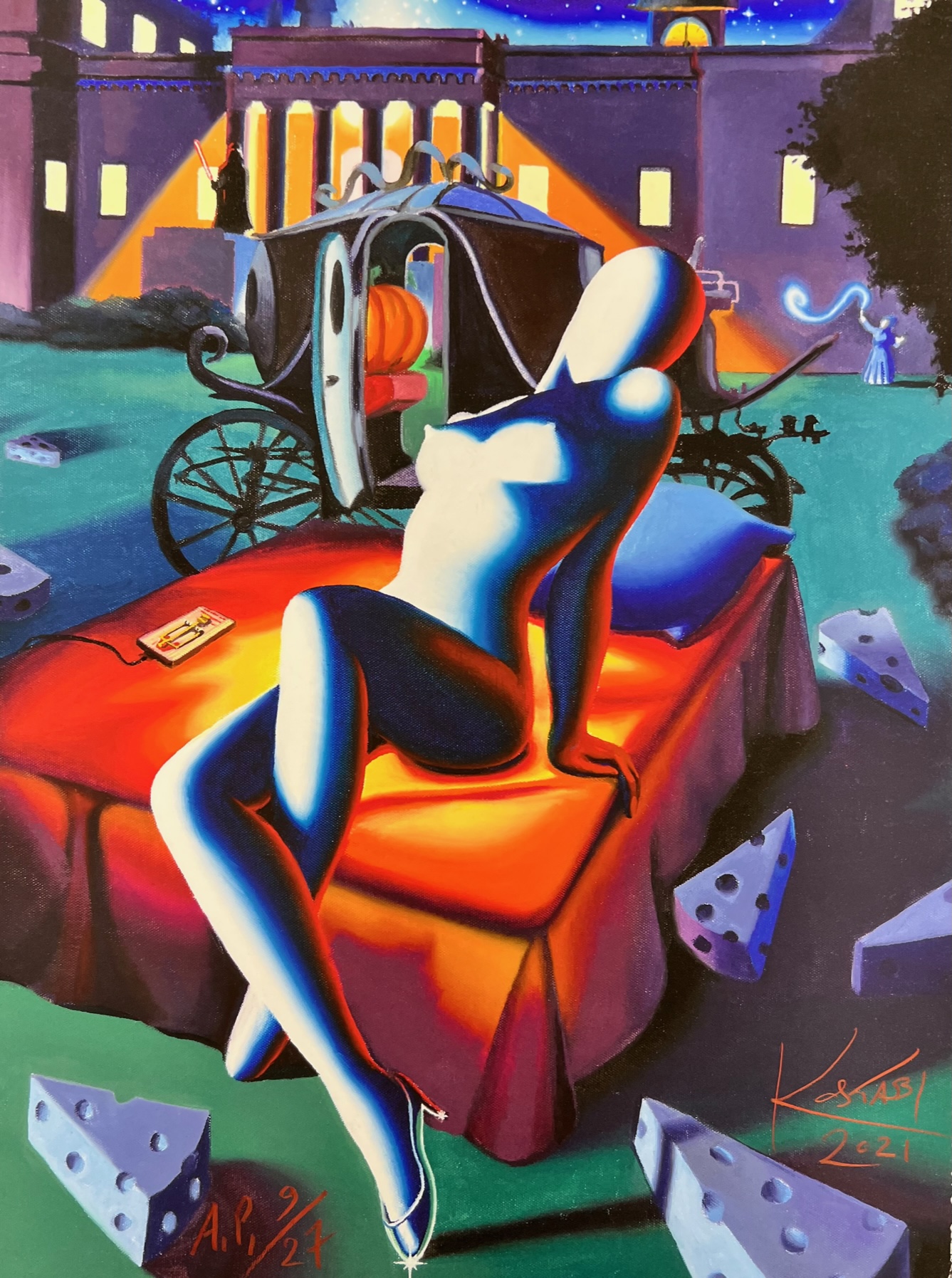 MARK KOSTABI - The Siren of Treia - Limited Edition Giclee on Paper - 15.5x21 inches