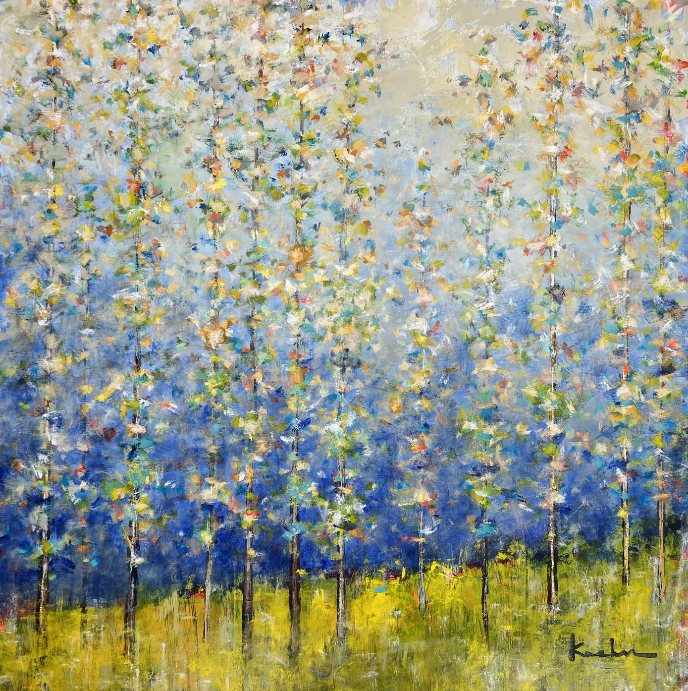 JEFF KOEHN - Sunshine - Oil on Canvas - 40 x 40 inches