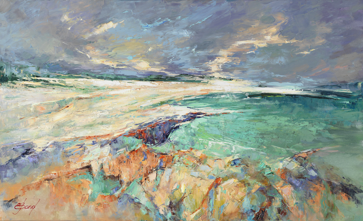 ELENA BOND - Winds And Tides - Oil on Canvas - 38x60 inches