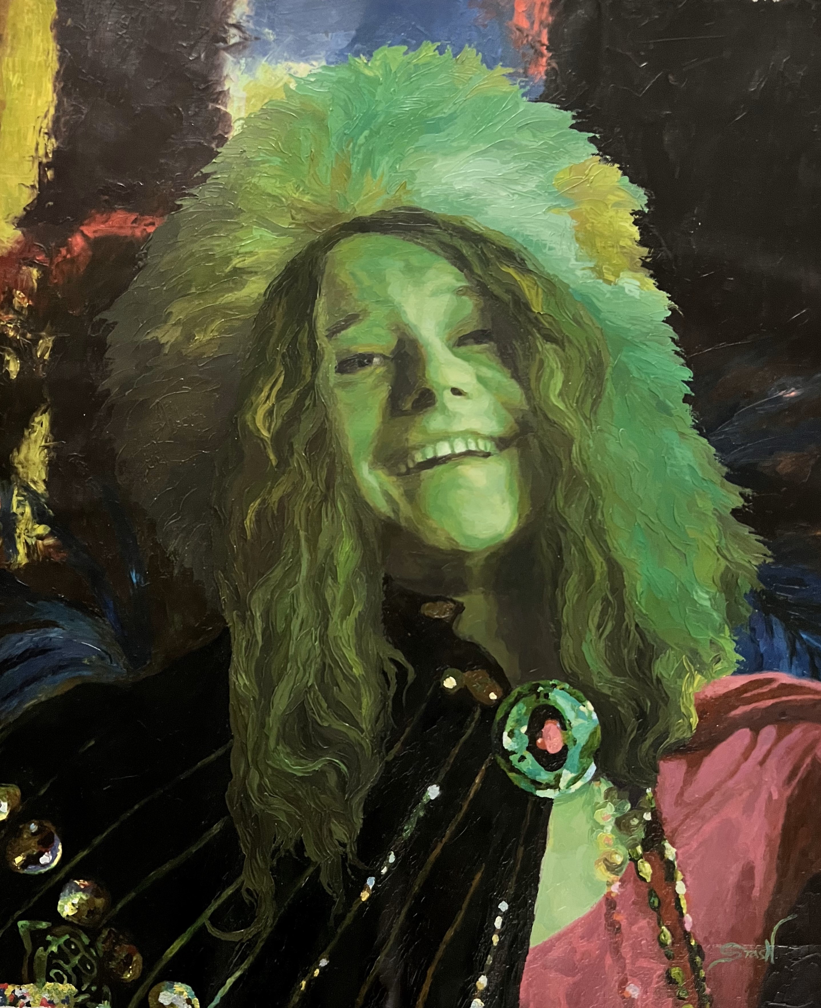 STAS NAMIN - Janis Joplin - Oil on Canvas - 30x25 inches