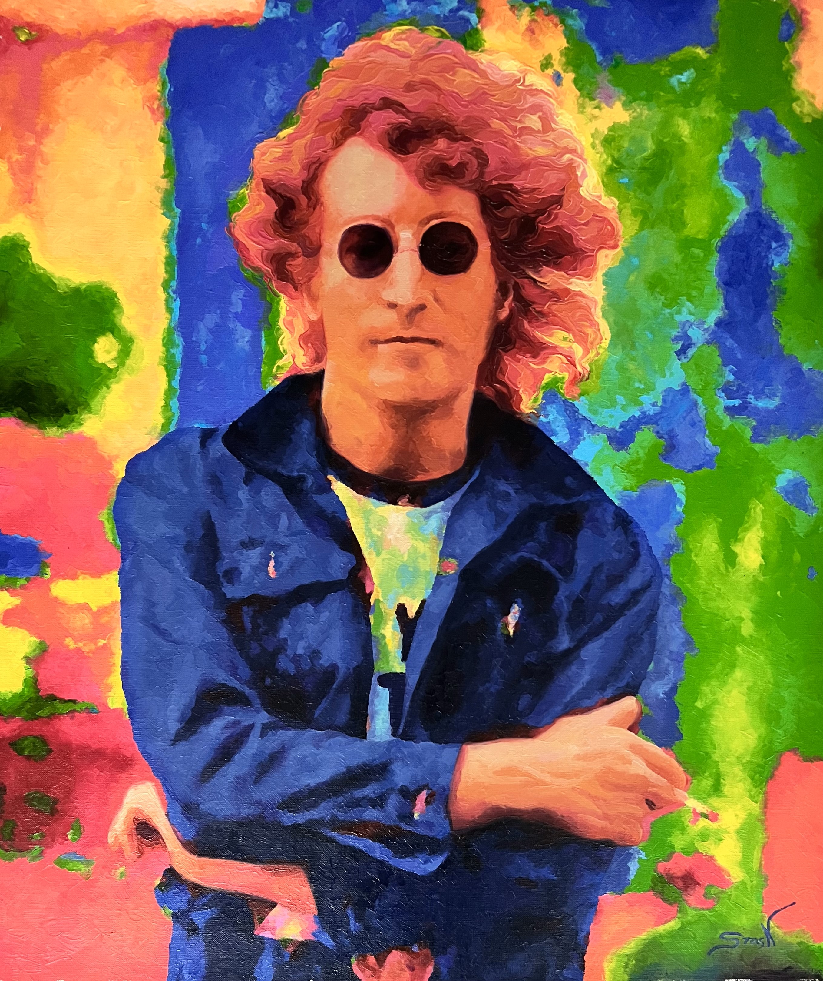 STAS NAMIN - John Lennon - Oil on Canvas - 30x25 inches