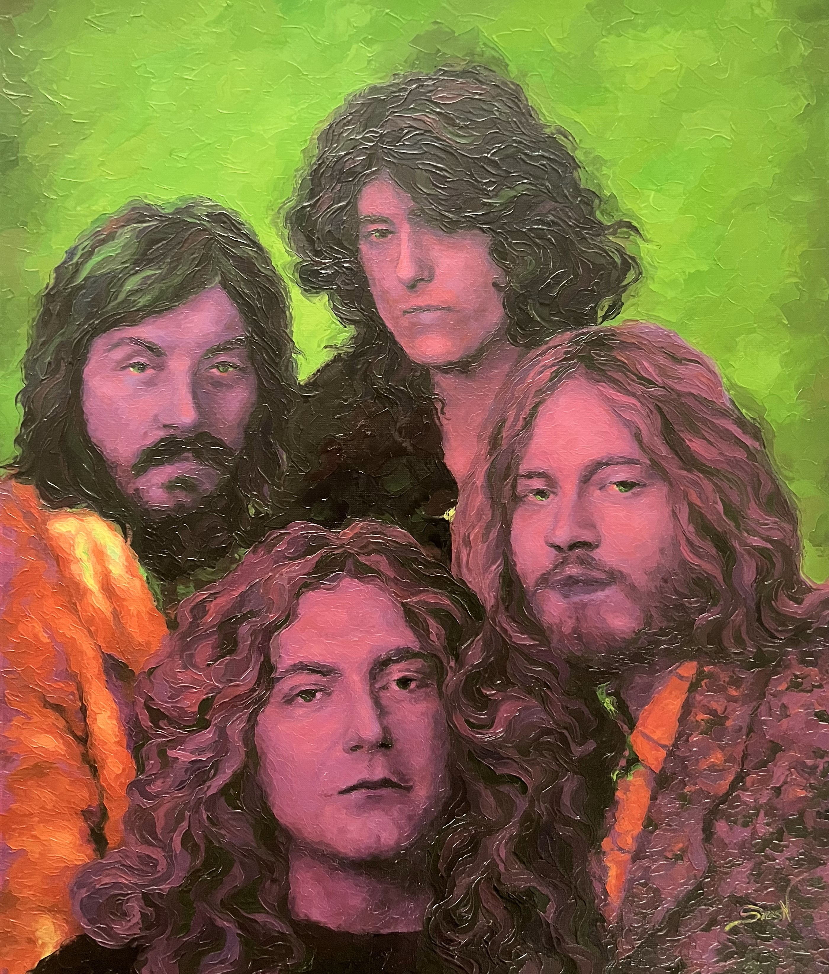 STAS NAMIN - Led Zeppelin - Oil on Canvas - 30x25 inches