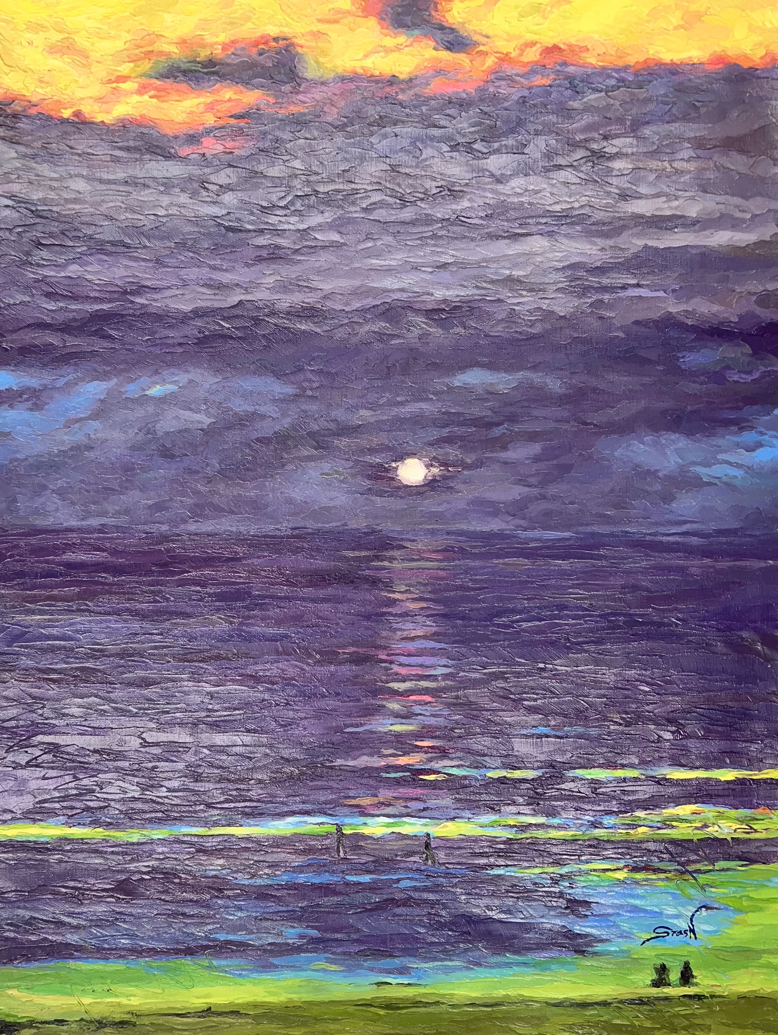 STAS NAMIN - Sun, Sky & Beach - Oil on Canvas - 40x30 inches