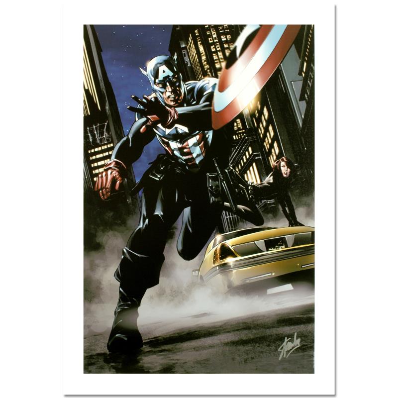 STAN LEE - Captain America - Giclee on Canvas - 22x33 inches