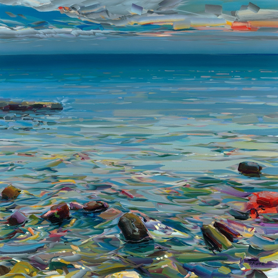 JOSEF KOTE - The Calmness - Acrylic on Canvas - 40x40 inches