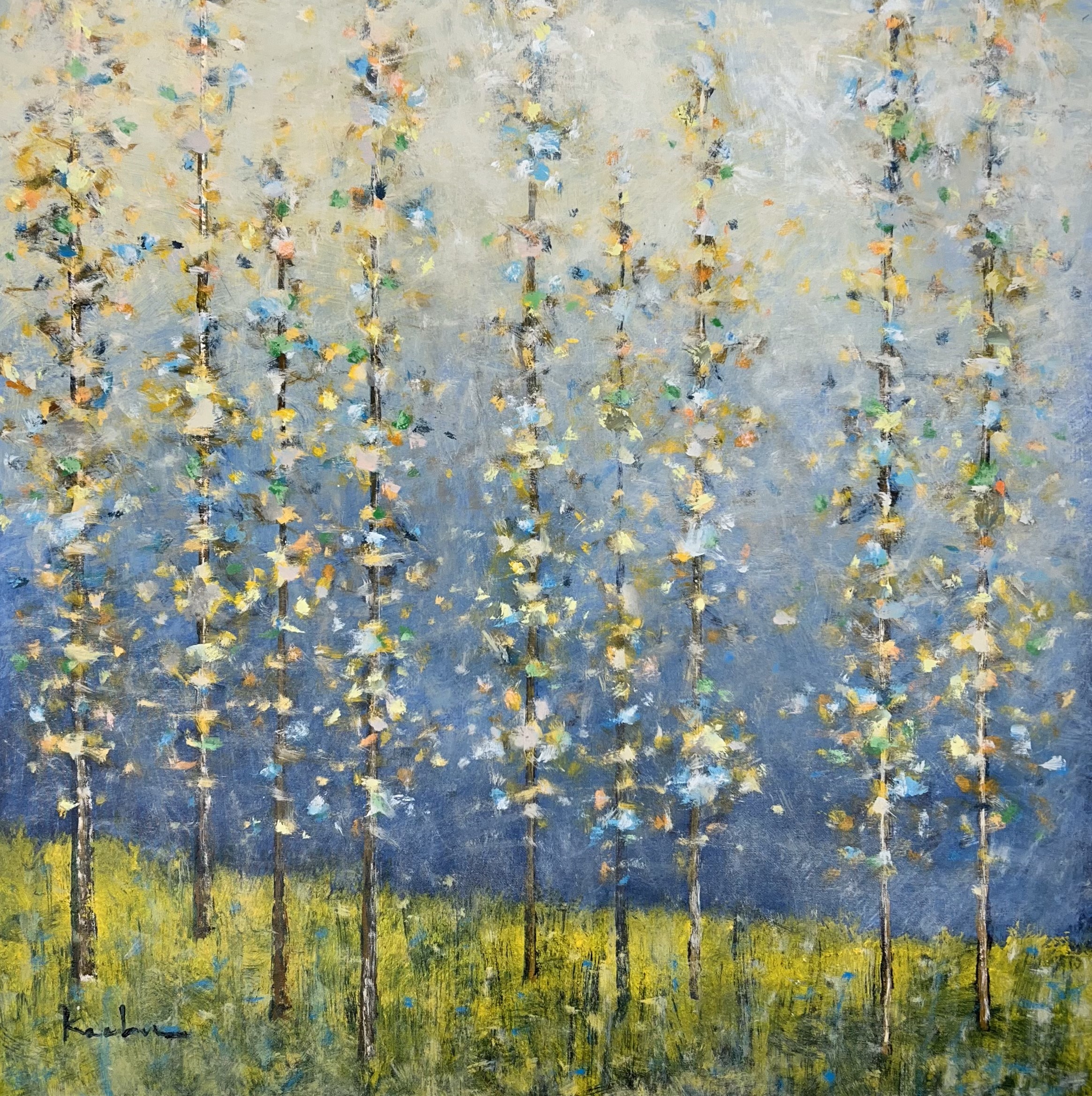 JEFF KOEHN - Blue Glade - Oil on Canvas - 40x40 inches