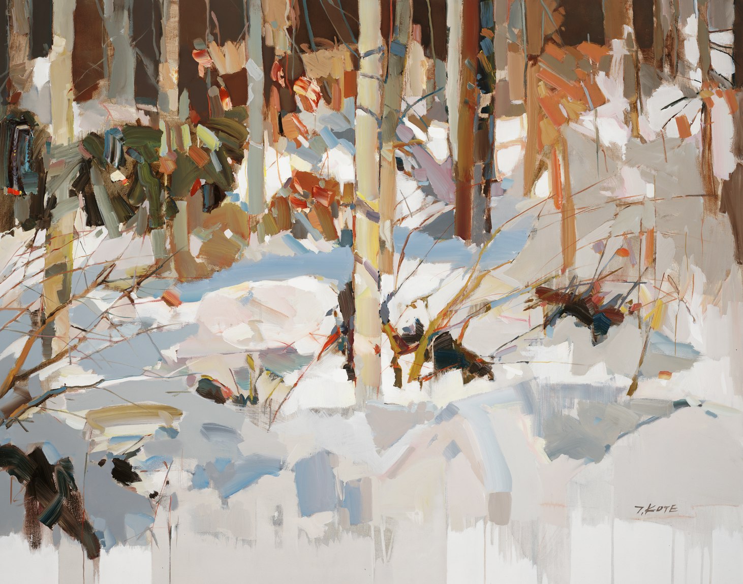 JOSEF KOTE - Caressed By The Wind - Acrylic on Canvas - 48x60 inches