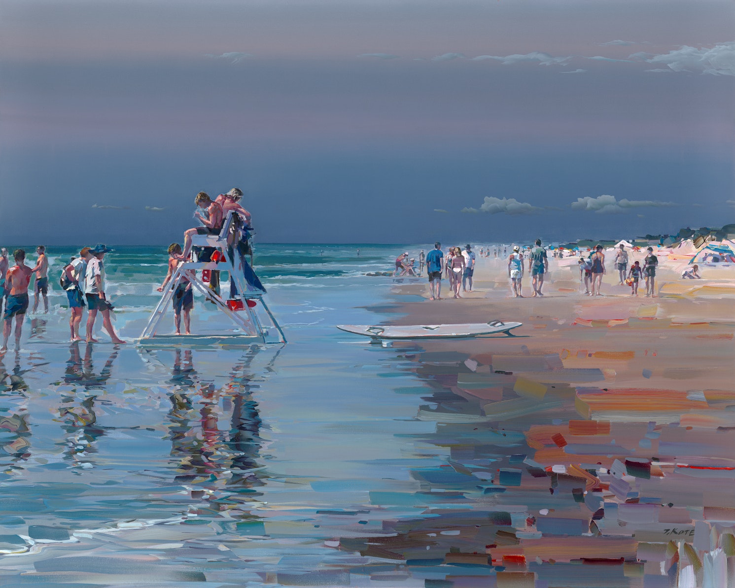 JOSEF KOTE - Summertime - Embellished Giclee on Canvas - 40x50 inxhes