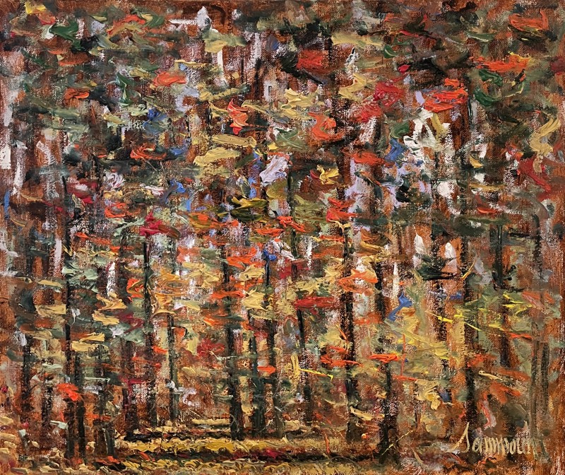 SAMIR SAMMOUN - Fall, Maple Trees - Oil on Canvas - 20 x 24 inches