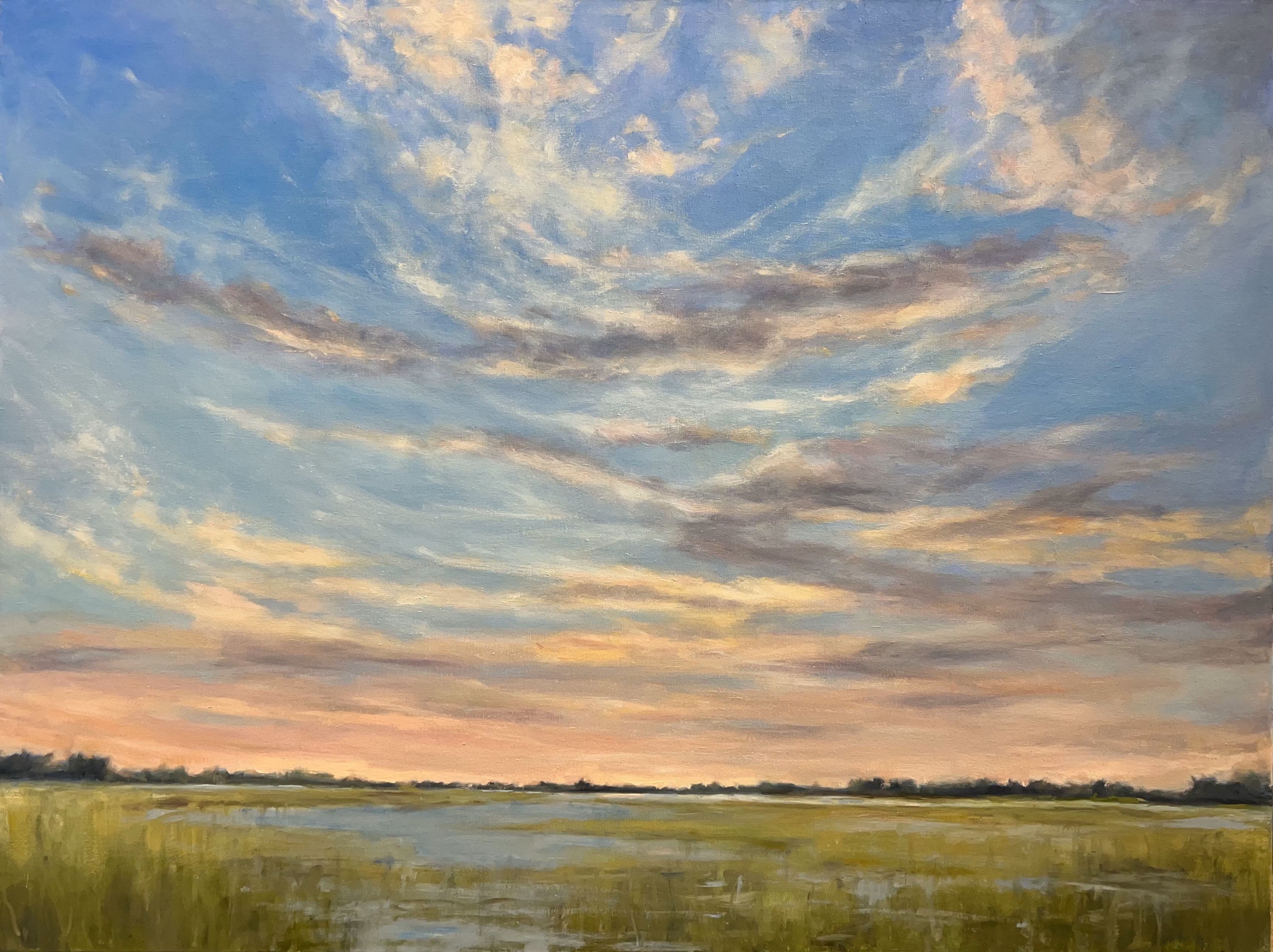 JUDY BUCKLEY - Sunset on the Bay - Oil on Canvas - 30x40 inches