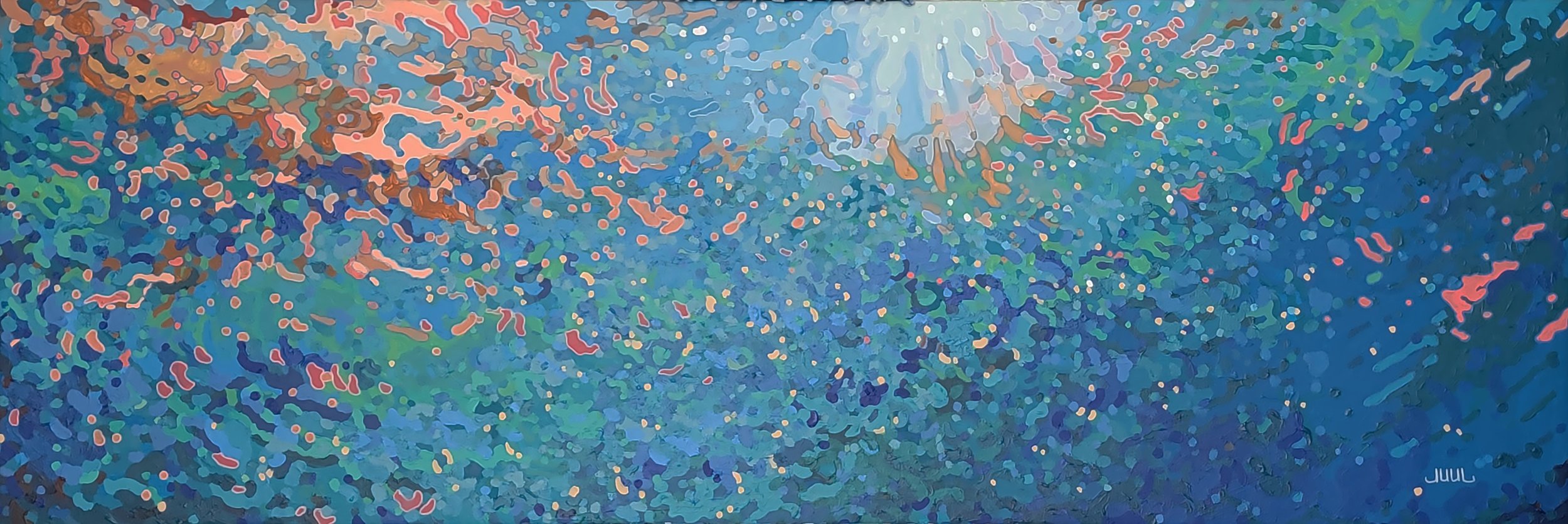 MARGARET JUUL - Ever Changing - Acrylic on Canvas - 22 x 66 inches