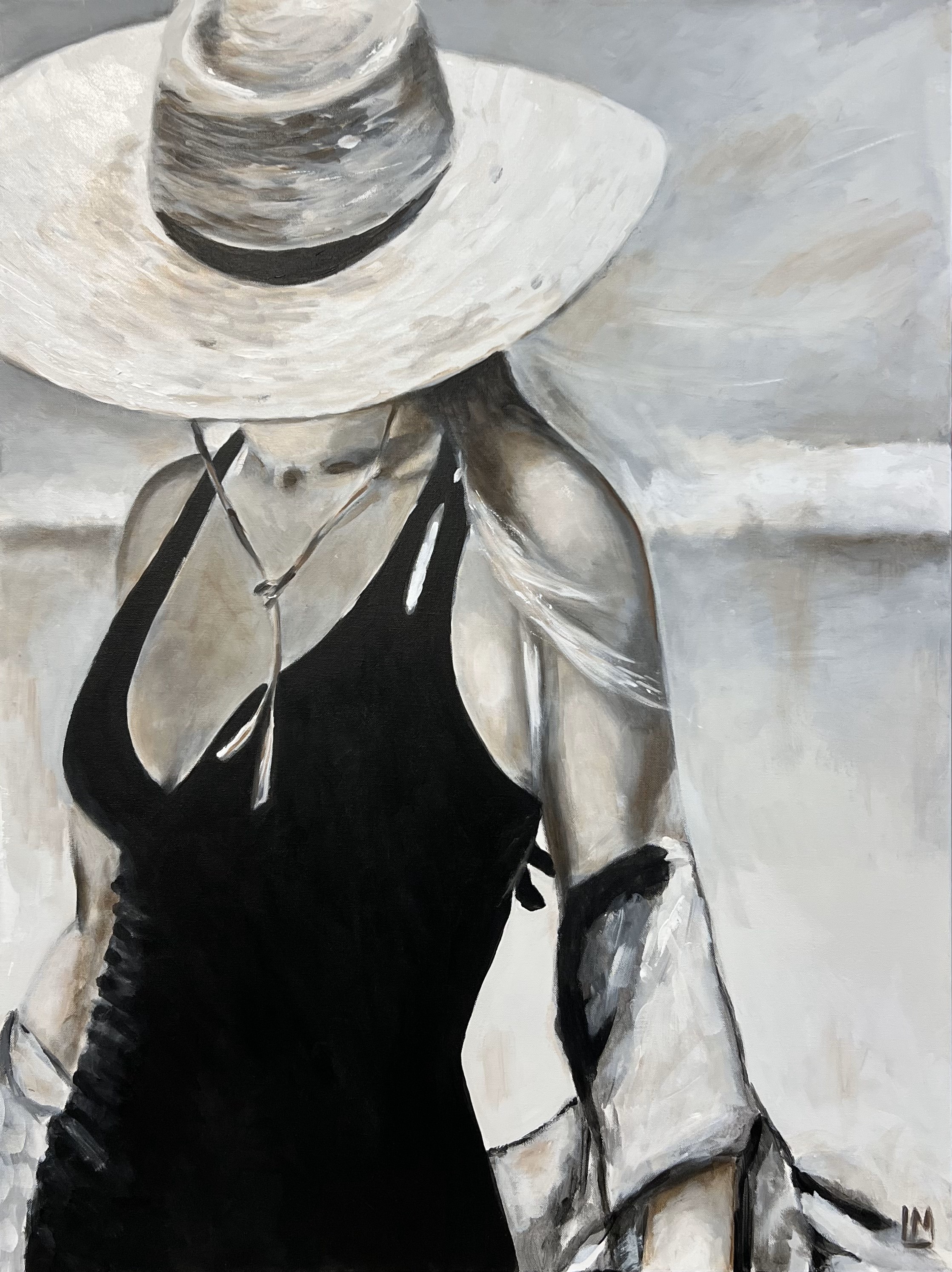 LOIS MANTAK - Demure - Acrylic on Canvas - 30 x 40 inches