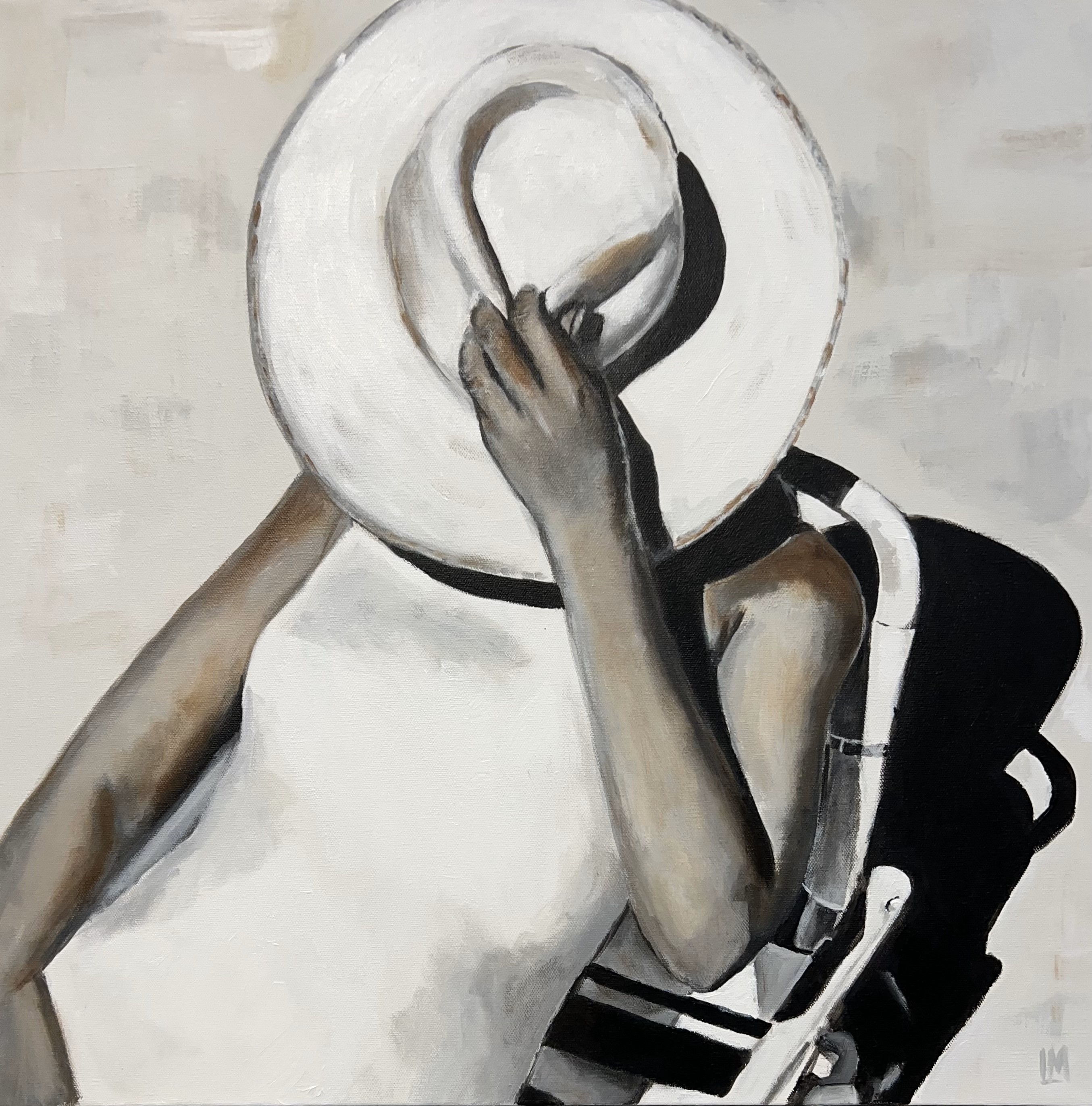 LOIS MANTAK - Do Not Disturb - Acrylic on Canvas - 24 x 24 inches