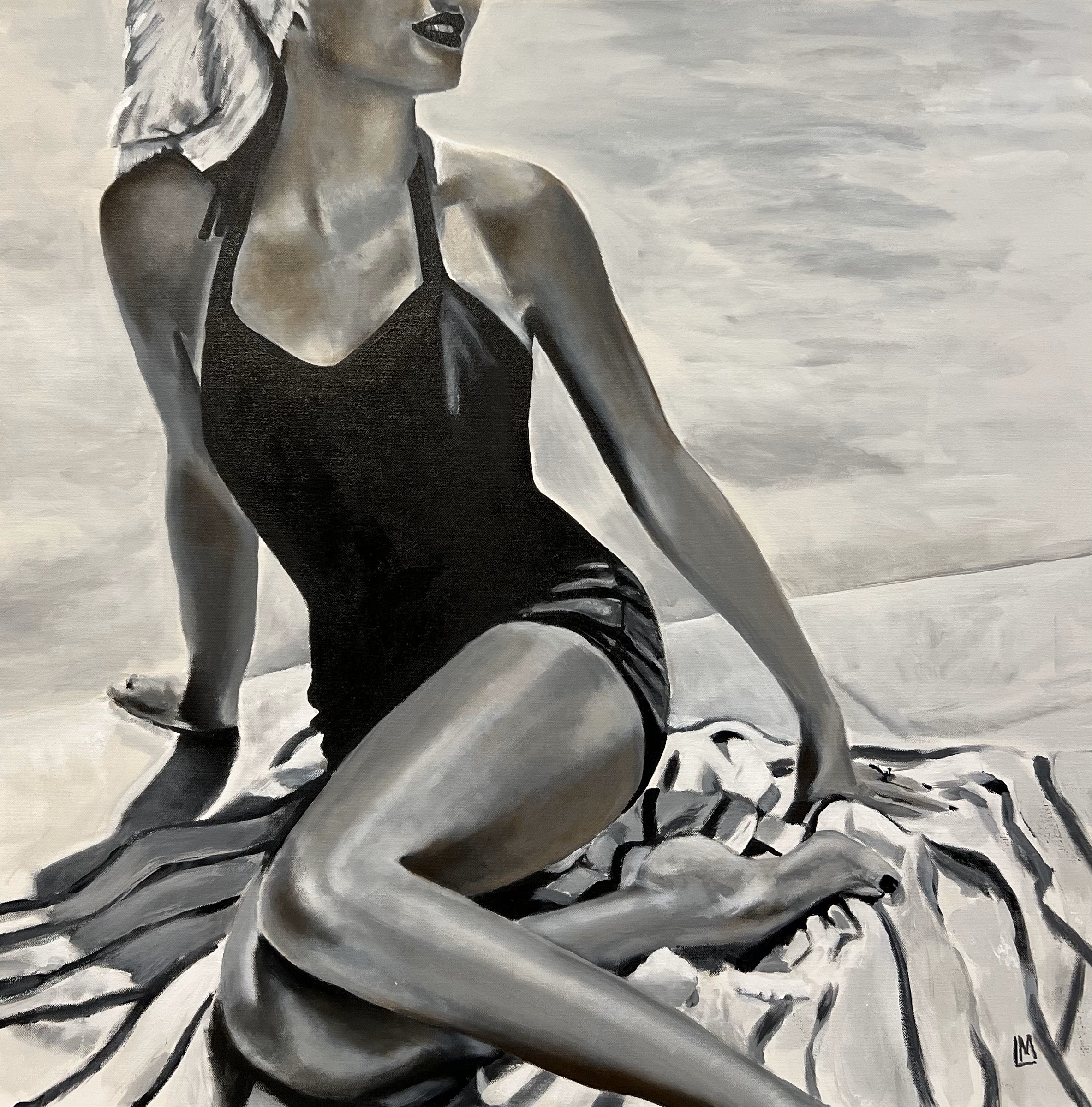 LOIS MANTAK - Vacay - Acrylic on Canvas - 36 x 36 inches