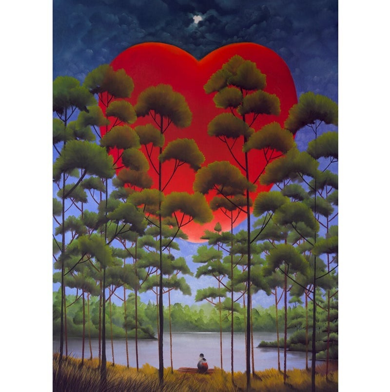 MACKENZIE THORPE - Love Is In The Air - Mixed Media - 28 High x 20.5 Wide