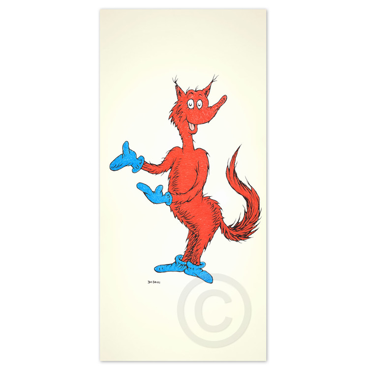 DR. SEUSS - Fox in Socks- 50th Anniversary - Serigraph on Coventry Rag Paper - 55 x 26 inches