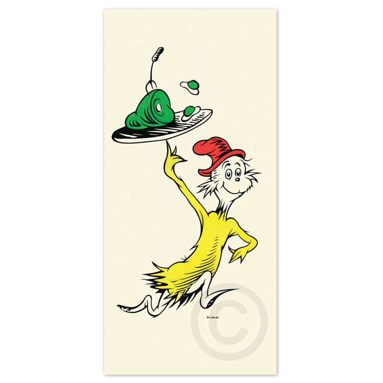 DR. SEUSS - Green Eggs and Ham 50th Anniversary - Serigraph on Coventry Rag Paper - 55 x 26 inches