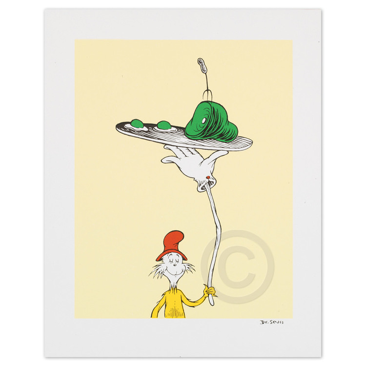 DR. SEUSS - Green Eggs and Ham - Inside Cover - Lithograph on Coventry Rag Paper - 14 x 11 inches