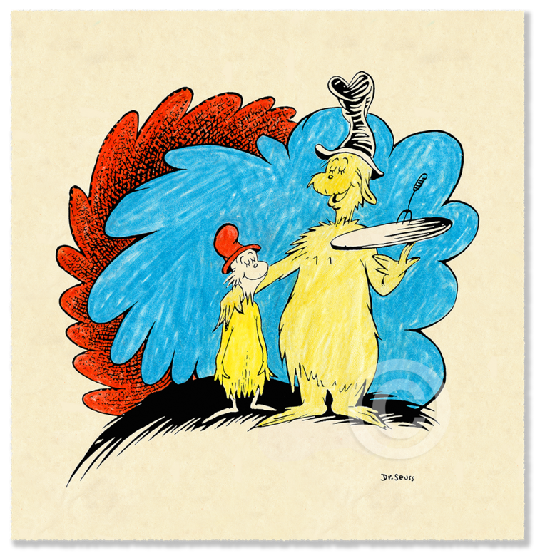 DR. SEUSS - Green Eggs and Ham 60th Anniversary - Pigment Print on acid-free paper - 29 x 28 inches