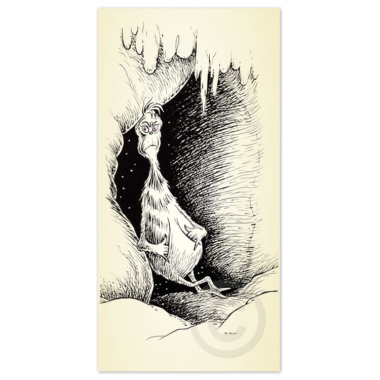 DR. SEUSS - Grinch at Mount Crumpit - Serigraph on Coventry Rag Paper - 55 x 26 inches