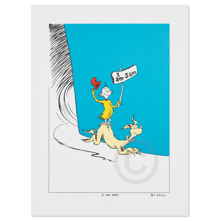 DR. SEUSS - I Am Sam - Lithograph on Somerset Paper - 12 x 9 inches