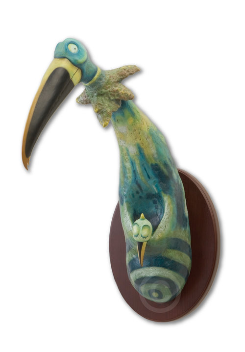 DR. SEUSS - Kangaroo Bird - Hand-Painted Cast Resin Sculpture - 22.5” x 9.5” x 17.5”