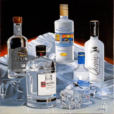 THOMAS STILTZ - Vodka on the Rocks - Giclee on Canvas - 20x30 inches