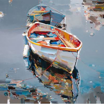 JOSEF KOTE - Direct Insight - Embellished Giclee on Canvas - 48x48 inches