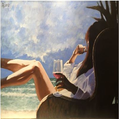 ALDO LUONGO - La Vie En Rose - Acrylic on Canvas - 38 x 27 inches