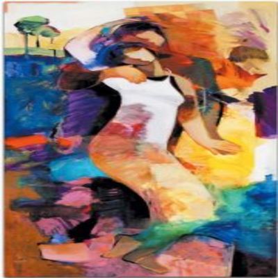 HESSAM ABRISHAMI - Adoration - Embellished Serigraph on Canvas - 48x24 inches