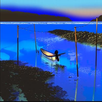 STEPHEN HARLAN - Tark's Lagoon - Giclee on Metalic Canvas - 24x32 inches