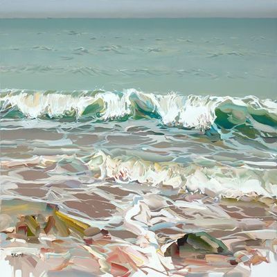 JOSEF KOTE - Hearing the Tide - Acrylic on Canvas - 36 x 48 inches