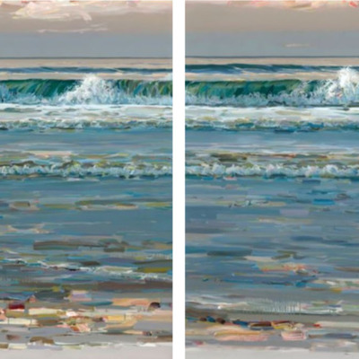 JOSEF KOTE - Sea Change Diptych - Acrylic on Canvas - 48x72 inches each