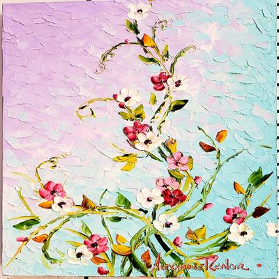ALEXANDRE RENOIR - Pastel Vine - Oil on Canvas - 16x20 inches