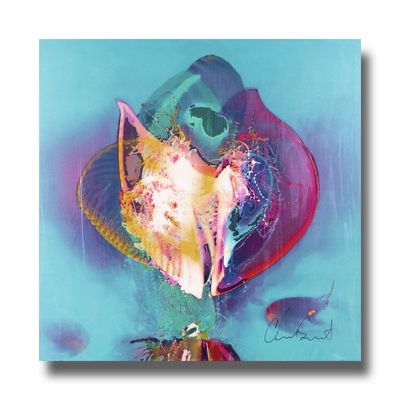 CHAD SMITH - Jelly Fish Series B - Mixed Media on Metal - 30x30 inches