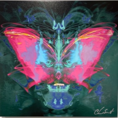 CHAD SMITH - Satan's Butterfly - Mixed Media Canvas - 24x24 inches